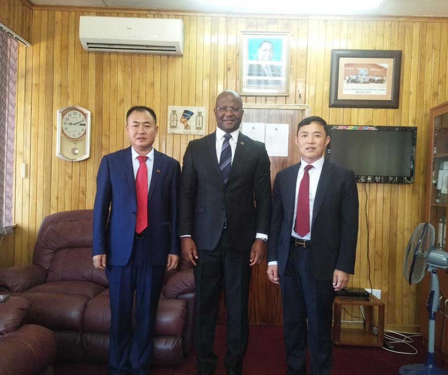 Leaders of company and honorable minister of health