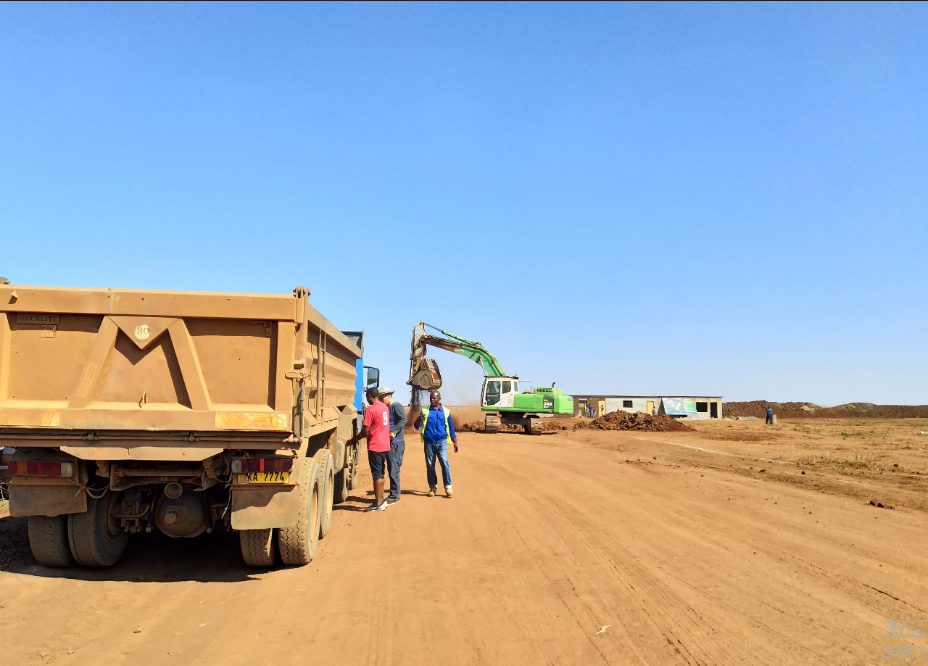 Construction of main access road